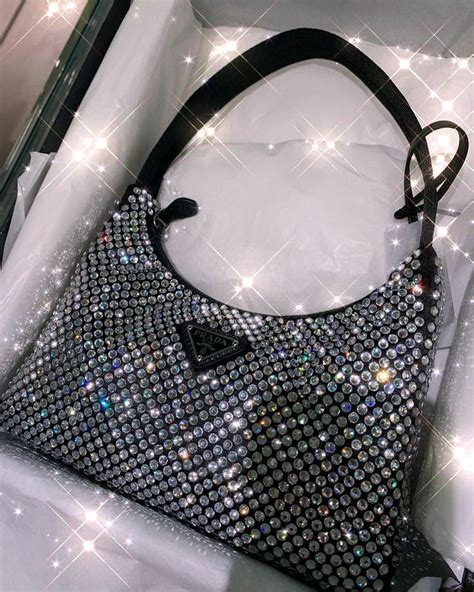 prada handtasche glitzer